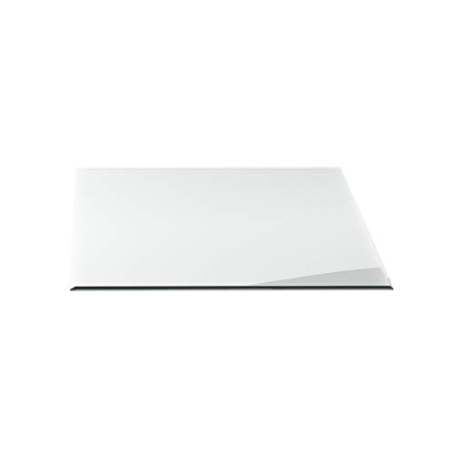 Funkenschutzplatte G7 rechteckig ESG 6mm x 1200mm x 1000mm mit 18mm Facette Glasplatte Bodenplatte Kaminplatte Funkenschutz Ofenplatte Kaminglas von DURAFLAMM®