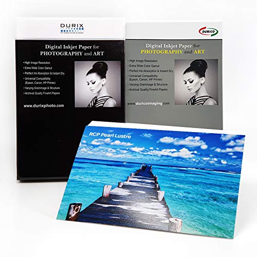 Durico RCP Pearl Lustre Digitales Inkjet-Fotopapier, 300 g/m², 33 x 48,3 cm, 50 Blatt von DURIX