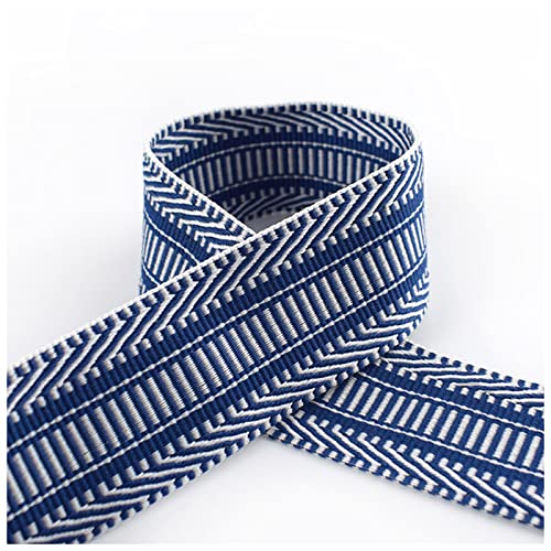 Gurtband Baumwolle 100% Polyester 5 cm 2mm dicke Jacquard-Webbahnen Bänder Bag-Riemenbandbänder for DIY. Kleidung BIAs Bindung Nähzubehör Leinwandrolle(Size:SkyBlue) von DUnLap