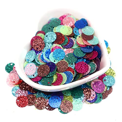 Konfetti Sternherz dotförmige bunte bunte lose Pailletten for Shaker Karten Nail art Scrapbook Dekoration Makeup Confetti 10g Oblique unique konfetti (Color : 10mm mix, Size : 10gram) von DUnLap