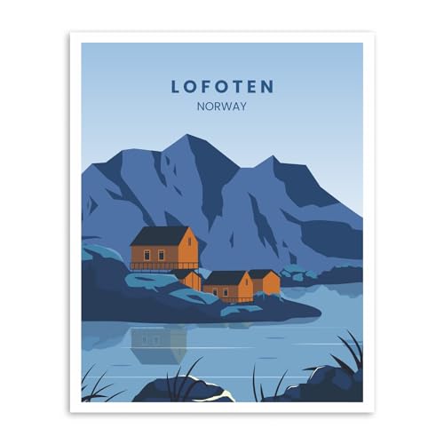 2 x 10 cm Lofoten Norwegen Vinyl-Aufkleber – Inseln Reiseaufkleber #70773 von DV DESIGN