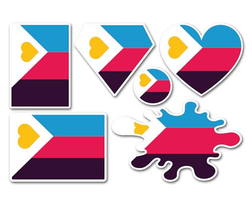 A5 Aufkleberbogen Polyamorie Flagge Vinyl Aufkleber – Pride LGBTQ Regenbogen Scrapbooking Dekoration Etikett Freund Mädchen Jungen Ästhetik #82270 von DV DESIGN