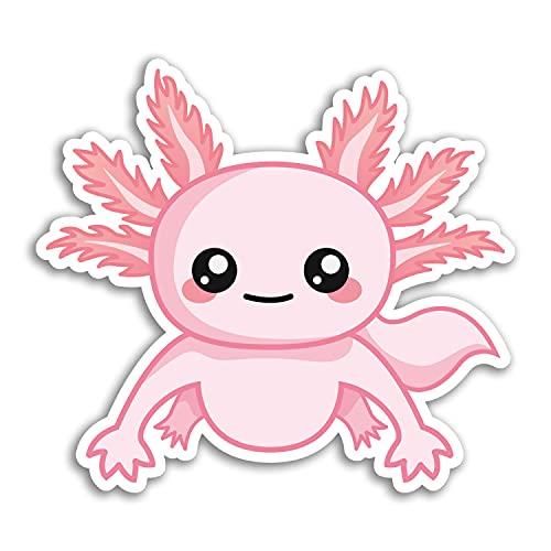 Axolotl Vinyl-Aufkleber, Drachenfisch, Kawaii, Eidechse, 10 cm, 2 Stück von DV DESIGN