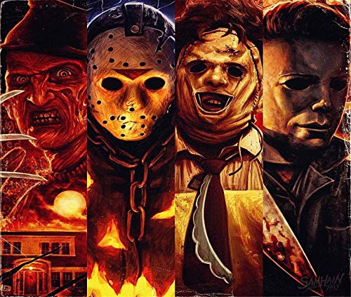 5D Diamond Painting Kits for Adults Horror Movie Diamond Art for Kids Full Drill Cross Stitch Kits for Beginners Wall Art 30,5 x 40,6 cm von DVBQQWE