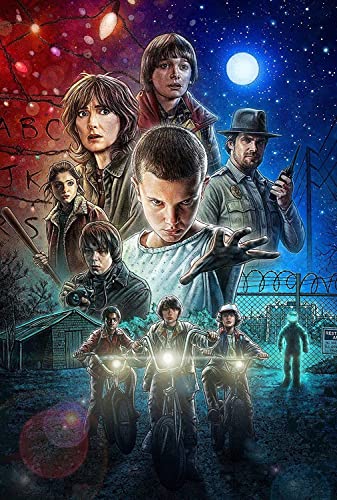 DVBQQWE 5D Diamond Art Kits for Aduts, Stranger Things Diamond Painting for Kids, Full Drill Cross Stitch Kits for Beginners, Wall Art 30,5 x 40,6 cm von DVBQQWE