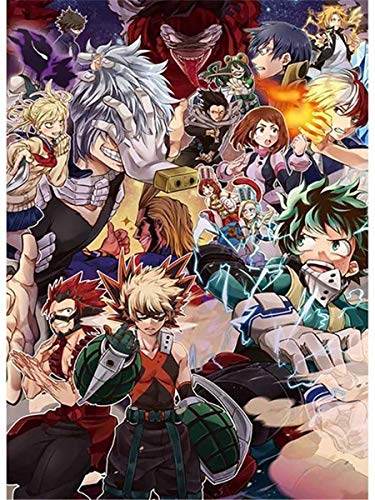 Diamond Painting Kits for Adults My Hero Academia Diamond Art 5D Paint with Diamonds DIY Painting Kit Paint by Number with Gem Art 12 X 16 Inch von DVBQQWE