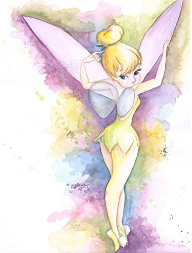 Full Drill Tinkerbell Diamond Painting Kits für Erwachsene, 5D Diamond Art Paint with Diamonds, DIY Painting Kit Paint by Number with Gem 30,5 x 40,6 cm von DVBQQWE