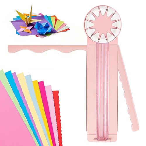 12-in-1 Multifunktionale Kreisschneider Papier Papierschneidemaschine: A4/A3 Papierschneider Cardboard Cutter Schneidemaschine - für Basteln Geschenkpapier Karton und Vinyl (schwarz) (Rosa) von DVDGSC