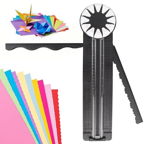 12-in-1 Multifunktionale Kreisschneider Papier Papierschneidemaschine: A4/A3 Papierschneider Cardboard Cutter Schneidemaschine - für Basteln Geschenkpapier Karton und Vinyl (schwarz) (Schwarz) von DVDGSC