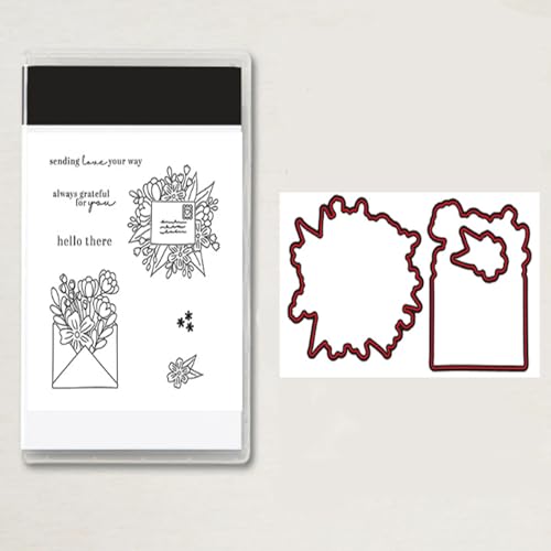 2024–2025 Stempel und Stanzformen für die Kartenherstellung, 2024 neue Stempel und Stanzformen für die Kartenherstellung, geeignet für Weihnachten, Thanksgiving (Mustersiegel + Messerform) (40) von DWLNDJR