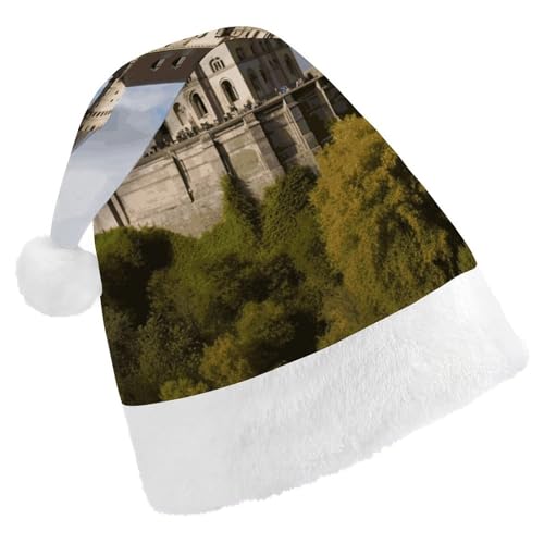 DWTJKMS Historical Monuments of Armenia Santa Hat Classic Christmas Hat Thicken Xmas Party Hat Funny Holiday Cap for Uni Adults von DWTJKMS