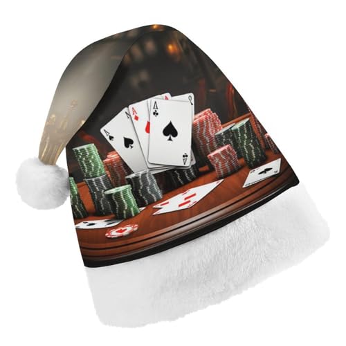 DWTJKMS Weihnachtsmannmütze, Weihnachtsfeier, Geschenk, Hüte, Weihnachten, Urlaub, Uni, Poker, Turnier, Weihnachtsmütze, Partyhut von DWTJKMS