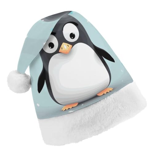 DWTJKMS Weihnachtsmütze, Weihnachtsmannmütze, Geschenk, Hüte, Weihnachten, Urlaub, Uni, niedlicher Pinguin, Weihnachtsmütze, Partyhut von DWTJKMS