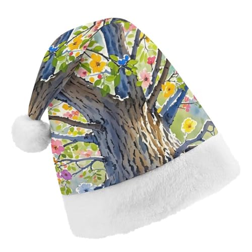 DWTJKMS Weihnachtsmütze, Weihnachtsmannmütze, Geschenk für Weihnachten, Urlaub, Uni, herrlicher Baum, Weihnachtsmütze, Partyhut von DWTJKMS