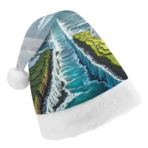 DWTJKMS Weihnachtsmütze, Weihnachtsmannmütze, Geschenk für Weihnachten, Urlaub, Uni, wunderbare Trennung von Wasser, Weihnachtsmütze, Partyhut von DWTJKMS