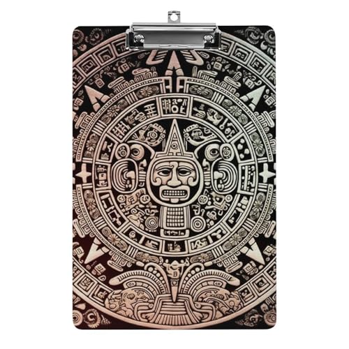 Maya-Kalender-Klemmbrett aus Acryl, niedliches modisches Klemmbrett, dekorativ, 31,8 x 21,6 cm, Standard-A4-Größe, Acryl-Clip für Klassenzimmer, Lehrer, Bürobedarf Maya-Kalender-Klemmbrett aus Acryl, niedliches modisches Klemmbrett, dekorativ, 31,8 x 21,6 cm, Standard-A4-Größe, Acryl-Clip für Klassenzimmer, Lehrer, Bürobedarf von DWTJKMS