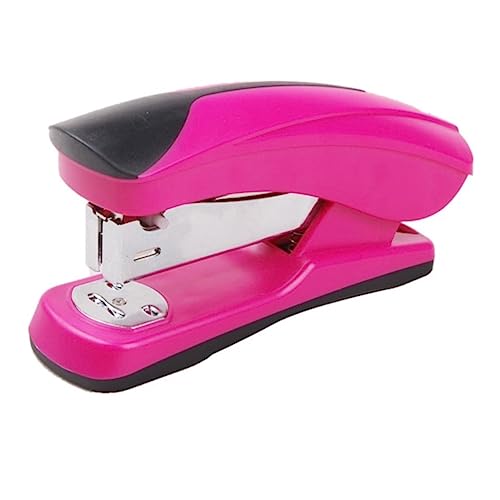 heftgerät klein Heftgerät, tragbares Büro-Schreibtischheftgerät, 20 Blatt Kapazität, hält Staples Home Learning Desktop-Heftgerät, tragbar klammermaschine(Pink) von DWZXL