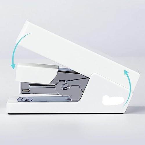 heftgerät klein Kommerzielle Desktop-Schreibtischhefter mit Heftern, tragbarer Hefter for Büro, Klassenzimmer, Desktop-Hefter, tragbar klammermaschine(White) von DWZXL