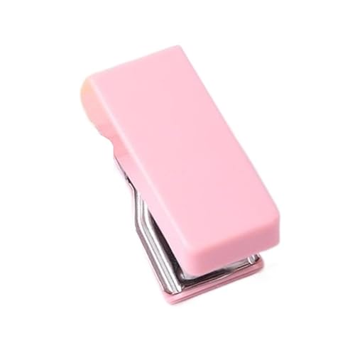 heftgerät klein Staplerb Niedlicher Cartoon-Mini-Hefter, Student, Kleiner Hefter, Bindemittel, Büro, Tragbar, Klein, Hefter-Set klammermaschine(Pink) von DWZXL