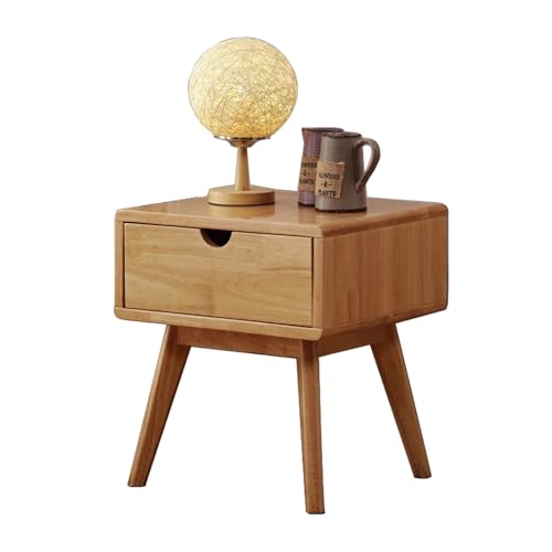 DXDRT Mid Century Modern Nachttisch Kommode, Massivholz Nachttisch mit Schubladen, Nachttisch Holz Nachttische für Schlafzimmer Wohnheim Wohnzimmer,Robot von DXDRT