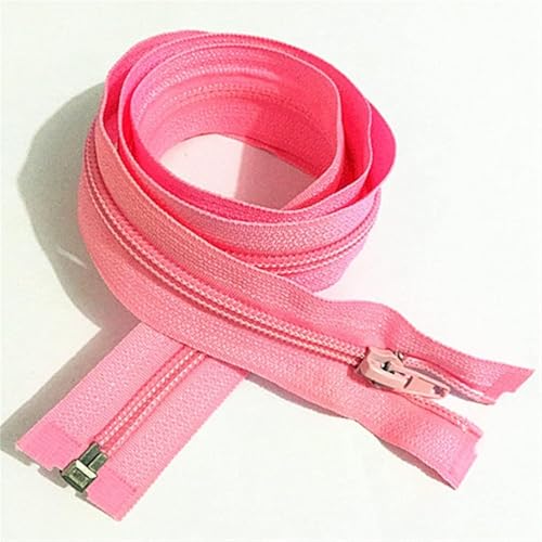 DXEAIN Reißverschlüsse, Nähreißverschluss, 1 Stück Metall-Trennreißverschluss, Nylon-Spiralreißverschluss for Kleidung, stark und robust,(Pink) von DXEAIN