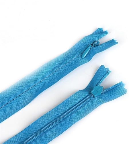 DXEAIN Reißverschlüsse, Nähreißverschluss, 10 Stück Länge, buntes, offenes Harz-Nylon-Reißverschlusszubehör, stark und robust.(Turquoise) von DXEAIN