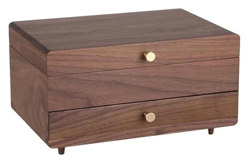 DXYOYONGOZ Schmuckkasten Schmuckschatulle Schmuckaufbewahrung Aufbewahrungsbox aus Holz, Aufbewahrungsbox for Ringe, Ohrringe, Halsketten und Armbänder(30 * 20 * 17cm) von DXYOYONGOZ