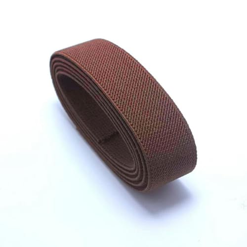 DXZXDJIU Sewing Elastic Tape,Elastisches Band, 3 cm lockeres, enges/Dickes Doppel-Twill-Gummiband, 3 cm elastisches Seil/Flacher elastischer Gürtel, Taillengummiband(Coffee) von DXZXDJIU