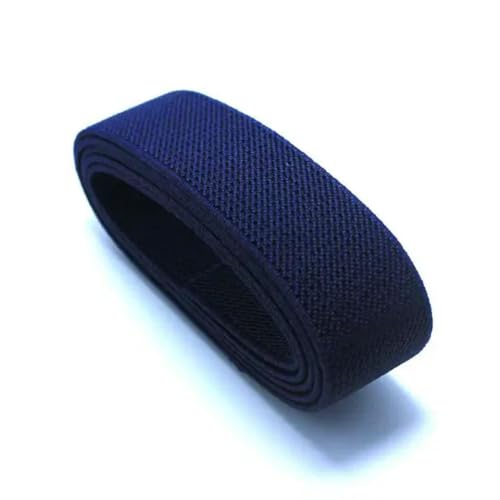 DXZXDJIU Sewing Elastic Tape,Elastisches Band, 3 cm lockeres, enges/Dickes Doppel-Twill-Gummiband, 3 cm elastisches Seil/Flacher elastischer Gürtel, Taillengummiband(Dark Blue) von DXZXDJIU