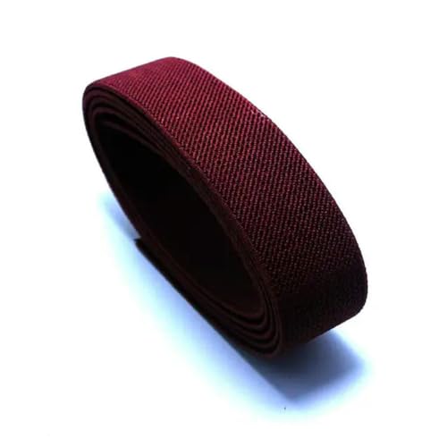 DXZXDJIU Sewing Elastic Tape,Elastisches Band, 3 cm lockeres, enges/Dickes Doppel-Twill-Gummiband, 3 cm elastisches Seil/Flacher elastischer Gürtel, Taillengummiband(Wine Red) von DXZXDJIU