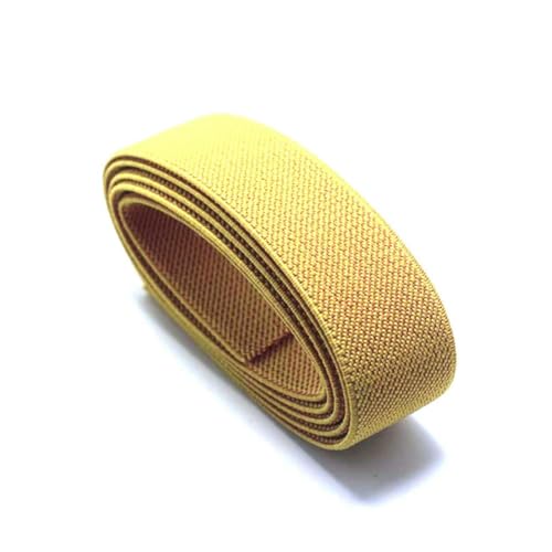 DXZXDJIU Sewing Elastic Tape,Elastisches Band, 3 cm lockeres, enges/Dickes Doppel-Twill-Gummiband, 3 cm elastisches Seil/Flacher elastischer Gürtel, Taillengummiband(Yellow) von DXZXDJIU