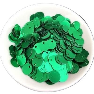 Große Pailletten, Pailletten, 1 Packung, verschiedene Größen, 6 mm, 8 mm, 10 mm, flache runde Pailletten, matt glitzernde PVC-Pailletten, Pailletten for Damen, Bekleidungszubehör(Matte Dark Green,6mm von DXZXDJIU