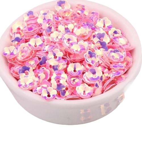 Große Pailletten, Pailletten, 10 gr/paket 6mm 8mm Konkave Pflaume Blume Pailletten Dekoration Handwerk Pailletten DIY Ornament Nähen Lentejuelas Zubehör(No. 03,6mm 550pcs) von DXZXDJIU