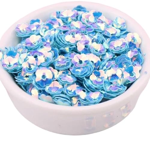 Große Pailletten, Pailletten, 10 gr/paket 6mm 8mm Konkave Pflaume Blume Pailletten Dekoration Handwerk Pailletten DIY Ornament Nähen Lentejuelas Zubehör(No. 04,8mm 400pcs) von DXZXDJIU