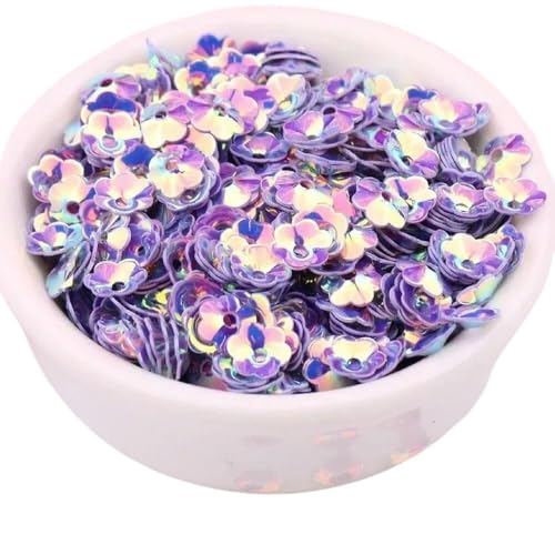 Große Pailletten, Pailletten, 10 gr/paket 6mm 8mm Konkave Pflaume Blume Pailletten Dekoration Handwerk Pailletten DIY Ornament Nähen Lentejuelas Zubehör(No. 05,6mm 550pcs) von DXZXDJIU