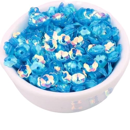 Große Pailletten, Pailletten, 10 gr/paket 6mm 8mm Konkave Pflaume Blume Pailletten Dekoration Handwerk Pailletten DIY Ornament Nähen Lentejuelas Zubehör(No. 10,8mm 400pcs) von DXZXDJIU