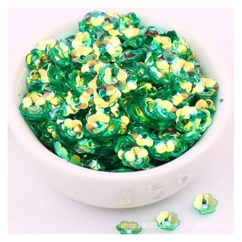 Große Pailletten, Pailletten, 10 gr/paket 6mm 8mm Konkave Pflaume Blume Pailletten Dekoration Handwerk Pailletten DIY Ornament Nähen Lentejuelas Zubehör(No. 13,8mm 400pcs) von DXZXDJIU