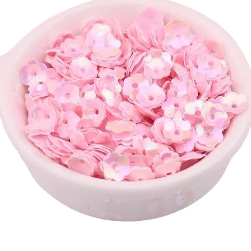 Große Pailletten, Pailletten, 10 gr/paket 6mm 8mm Konkave Pflaume Blume Pailletten Dekoration Handwerk Pailletten DIY Ornament Nähen Lentejuelas Zubehör(No. 16,8mm 400pcs) von DXZXDJIU