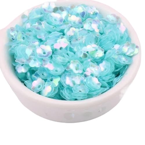 Große Pailletten, Pailletten, 10 gr/paket 6mm 8mm Konkave Pflaume Blume Pailletten Dekoration Handwerk Pailletten DIY Ornament Nähen Lentejuelas Zubehör(No. 17,8mm 400pcs) von DXZXDJIU