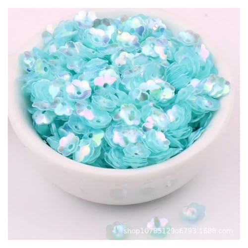 Große Pailletten, Pailletten, 10 gr/paket 6mm 8mm Konkave Pflaume Blume Pailletten Dekoration Handwerk Pailletten DIY Ornament Nähen Lentejuelas Zubehör(No. 17,8mm 400pcs) von DXZXDJIU