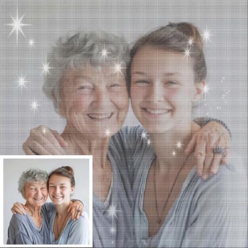 Diamond Painting Eigenes Foto, DIY Diamond Painting Personalisiert Selbst Gestalten, Diamant Painting Personalisiert Eigenes Foto Custom Benutzerdefinierte Design Full Bilder Home Decor 30x30cm H-125 von DXomhl