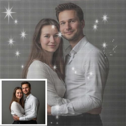 Diamond Painting Eigenes Foto, DIY Diamond Painting Personalisiert Selbst Gestalten, Diamant Painting Personalisiert Eigenes Foto Custom Benutzerdefinierte Design Full Bilder Home Decor 40x50cm H-77 von DXomhl