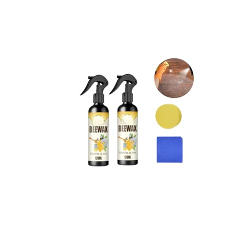 DYJAGYO Bienenwachs Möbelpolitur und -Reiniger, Möbelpolitur, 2023 Natural Micromolecular Beeswax Natural Polish Spray (2Pcs) von DYJAGYO