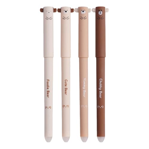 Radierbarer Stift mit Cartoon-Tiermotiv, Neutralstift, 0,5 m, Cartoon-Motiv, hitzebeständig, leicht löschbar, bei hohen Temperaturen verlöschbarer Stift (1,5 ml) Fliegende Schlüssel (Brown, One Size) von DYKeWei