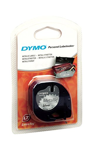 DYMO 3 Kassetten LetraTag metallic 12 mm x 4 m schwarz auf silber von DYMO