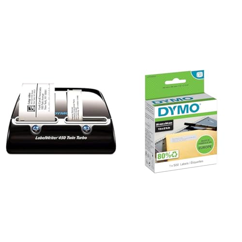 DYMO LabelWriter 450 Twin Turbo Etikettendrucker & Original LabelWriter Rücksendeadressetiketten von DYMO