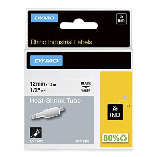 Dymo 18057 RhinoPro-Heißschrumpfschläuche (für die Industrie, 19 mm x 1,5 m, schwarze Schri von DYMO