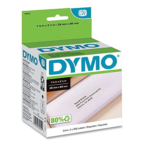 Dymo DYM30252 Adressetikett, 8,9 x 3,8 cm, Weiß, 700 Stück von DYMO