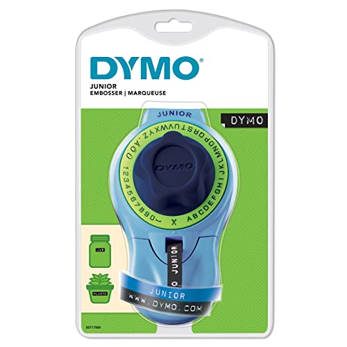 DYMO Junior Etikettenprägegerät | Ergonomisches Beschriftungsgerät für eine komfortable Verwendung durch Erwachsene und Kinder konzipiert | für den Heimbedarf von DYMO