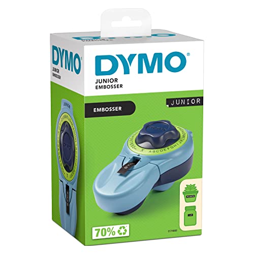 DYMO Junior Etikettenprägegerät | Ergonomisches Beschriftungsgerät für eine komfortable Verwendung durch Erwachsene und Kinder konzipiert | für den Heimbedarf von DYMO